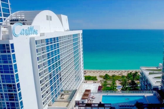 Carillon Miami Beach includes the same signage as its original opening as The Carillon Hotel.