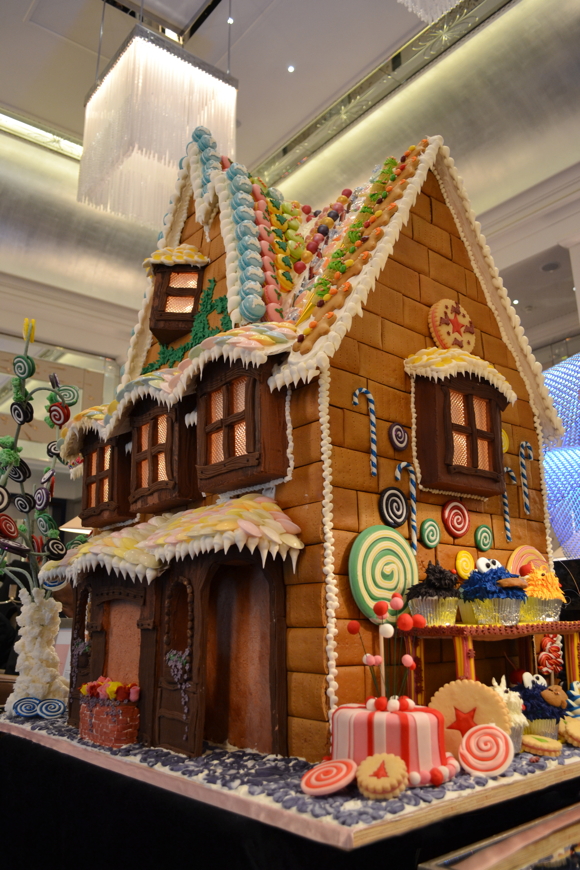 Executive Pastry Chef Cherish Finden created the 4.3-ft (1.3-m)-high gingerbread house, which took more than 200 man hours to complete.